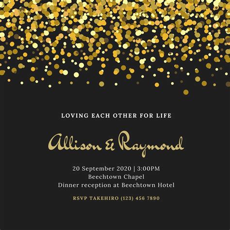 black gold invitation template|black and gold blank invitation.